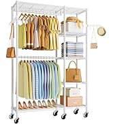 Amazon｜Goodraio ハンガーラック 頑丈 2段 大容量 洋服ラック
